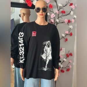 CROPP Men’s Long Sleeved T-skirt black size XL